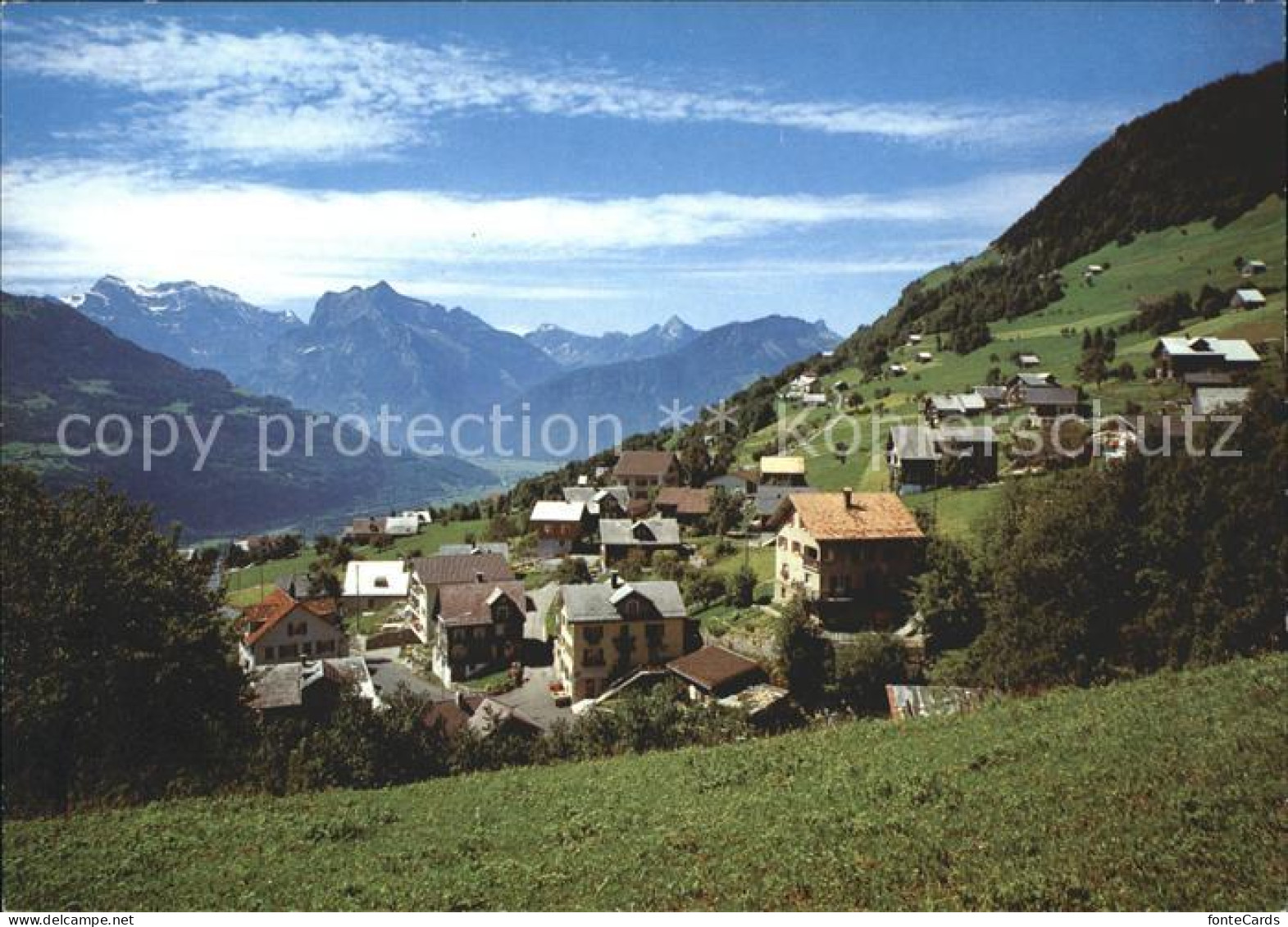 11698286 Glarus GL Panorama Mit Linthebene Und Glarneralpen Glarus - Andere & Zonder Classificatie