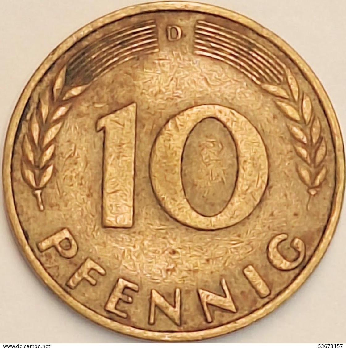 Germany Federal Republic - 10 Pfennig 1950 D, KM# 108 (#4624) - 10 Pfennig