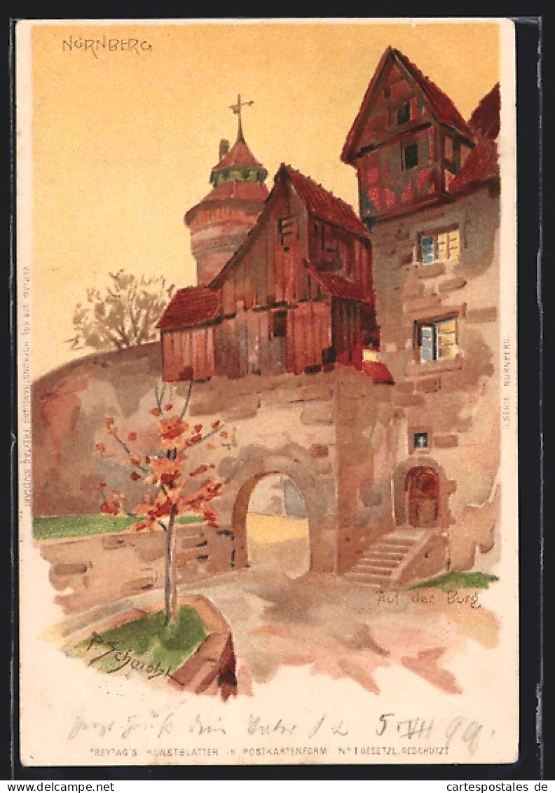 Künstler-AK P. Schmohl: Nürnberg, Partie An Der Burg  - Schmohl, P.