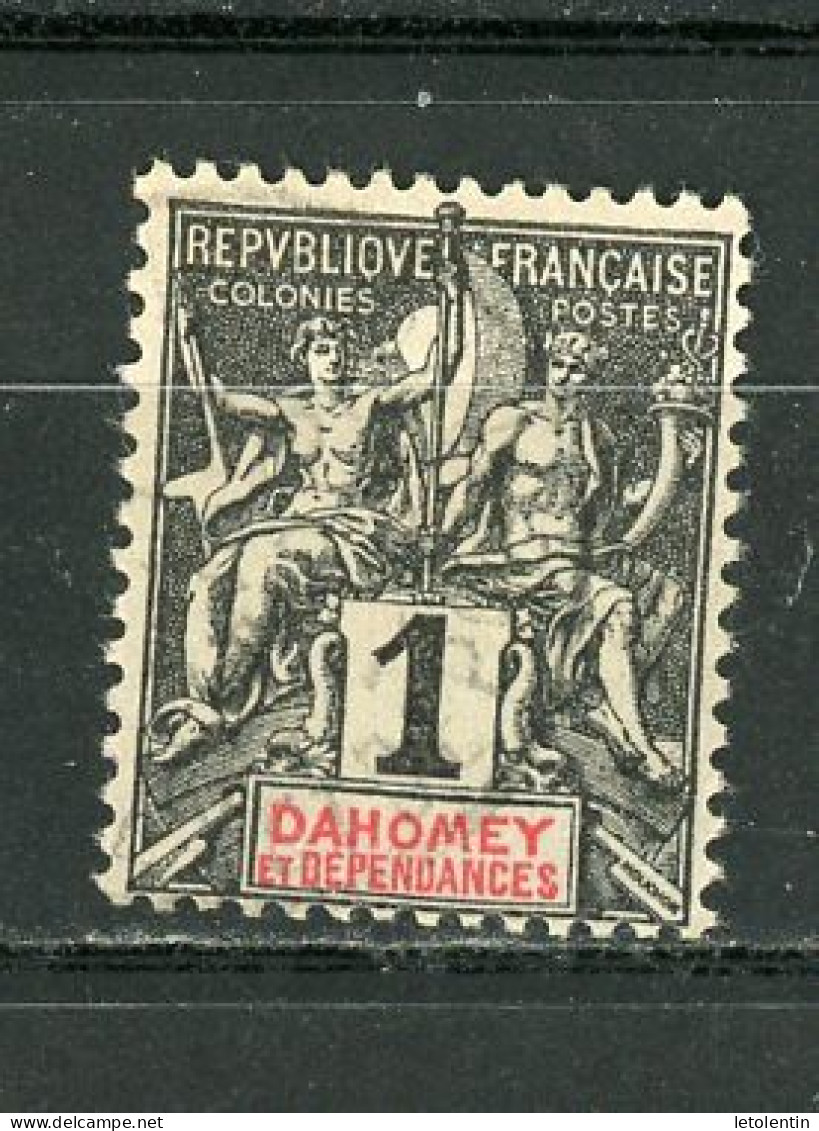 DAHOMEY (RF) - ALLÉGORIE  - N° Yvert 1 Obli. - Oblitérés