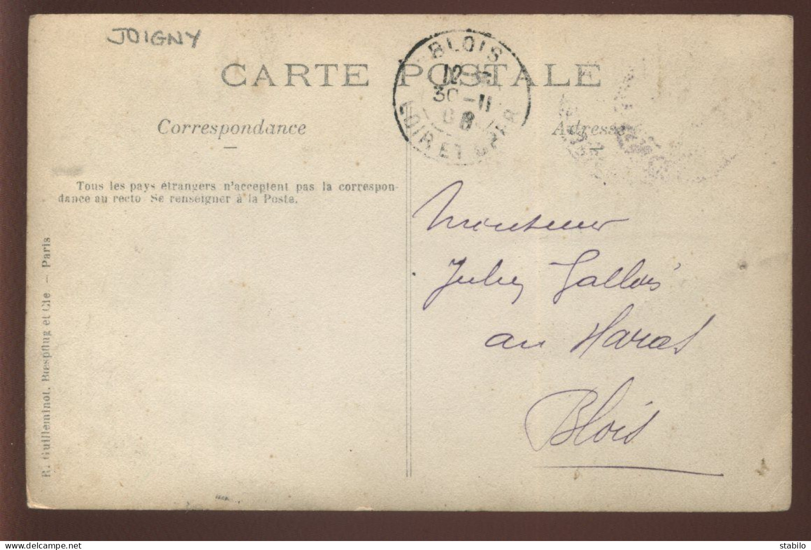 89 - JOIGNY - CAVALIER MILITAIRE ACROBATE - CARTE PHOTO ORIGINALE - Joigny