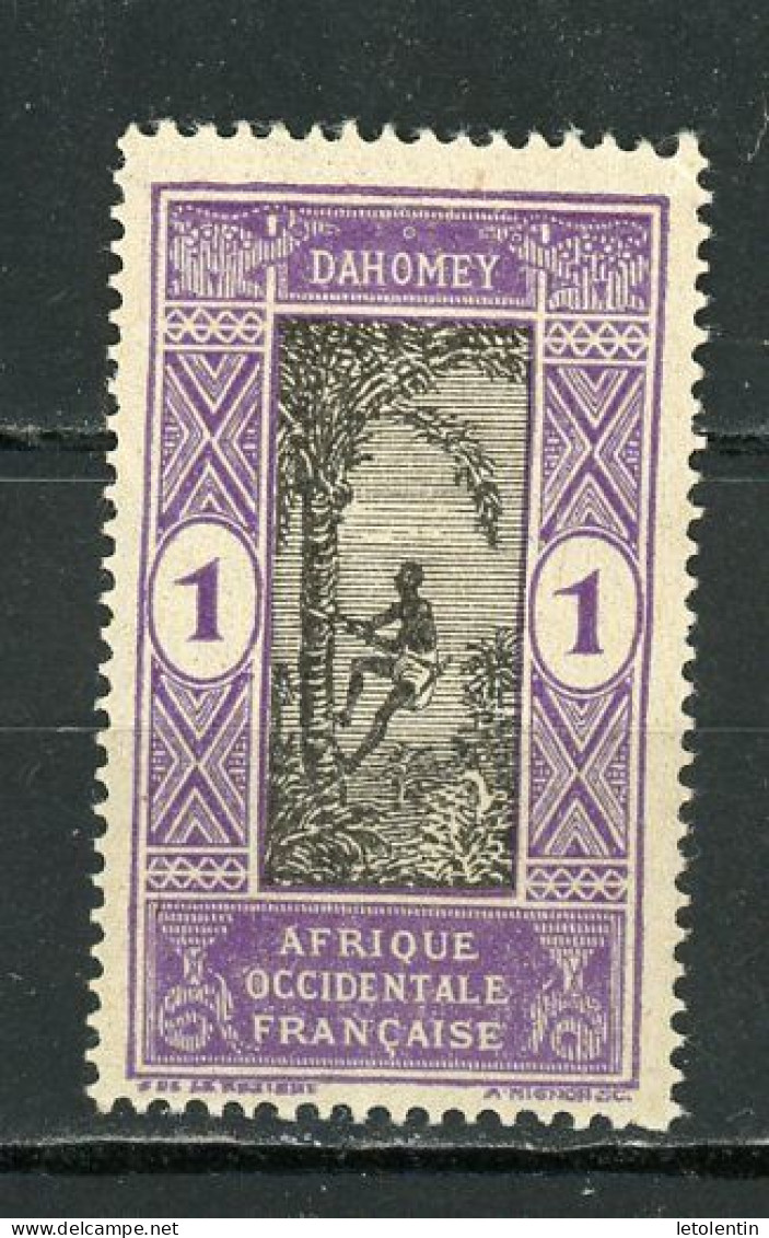 DAHOMEY RF - T. COURANT - N° Yvert 43** VARIÉTÉ DE GOMMAGE ! - Unused Stamps