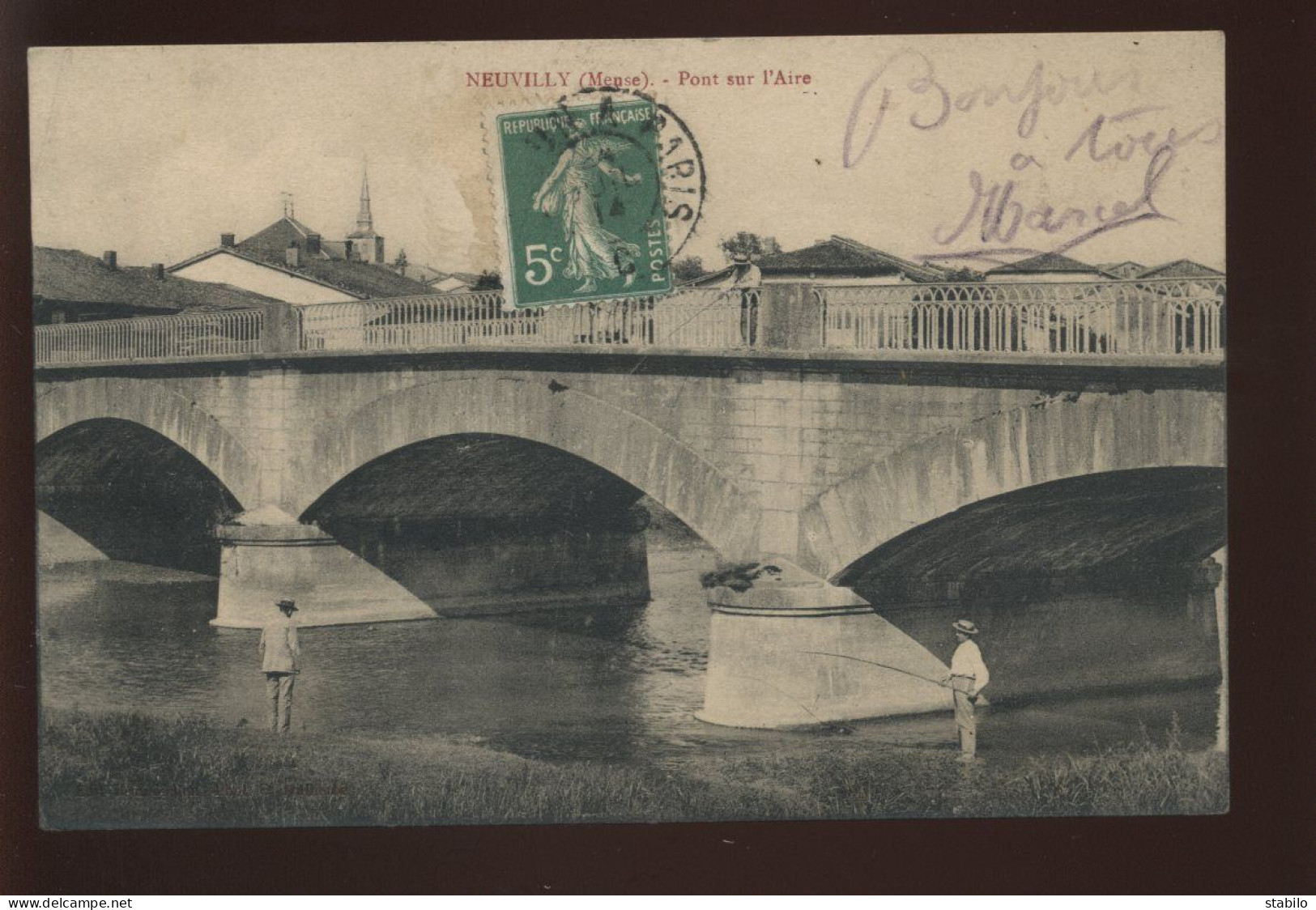 55 - NEUVILLY - PONT SUR L'AIRE - PECHE A LA LIGNE - EDITEUR GAL MALHERBE - Autres & Non Classés