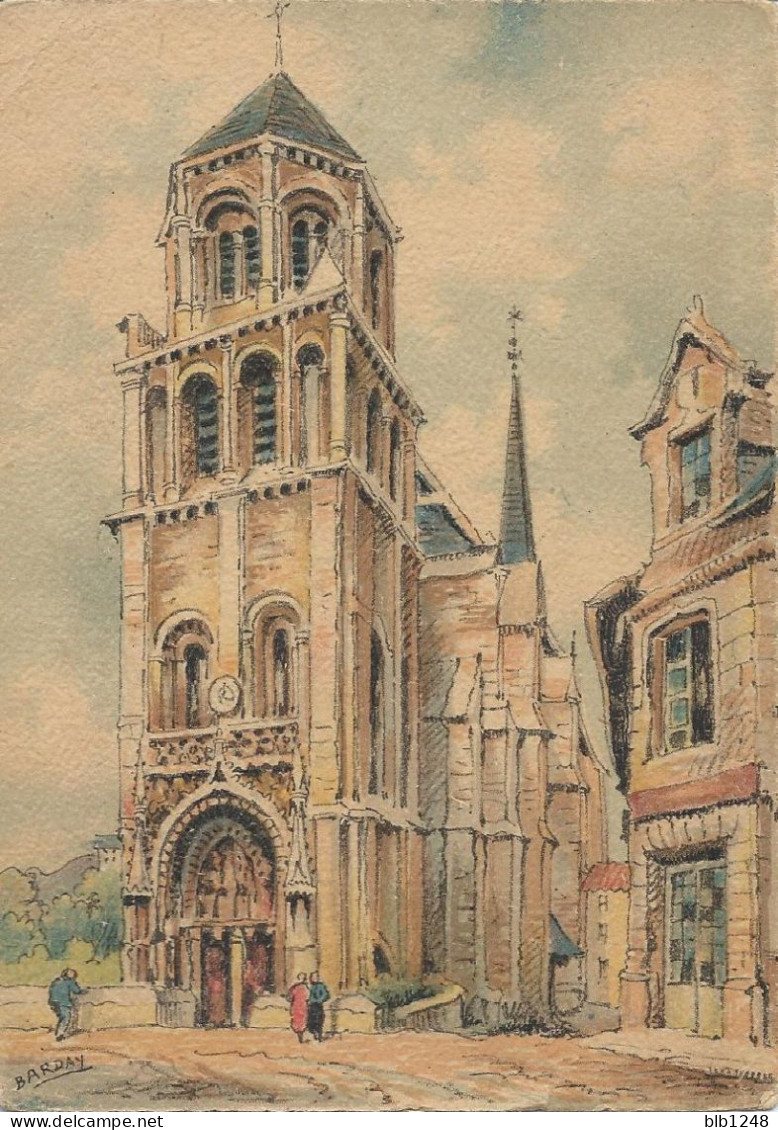 86 Vienne Poitiers Eglise Ste Radegonde Aquarelle De Barday - Poitiers