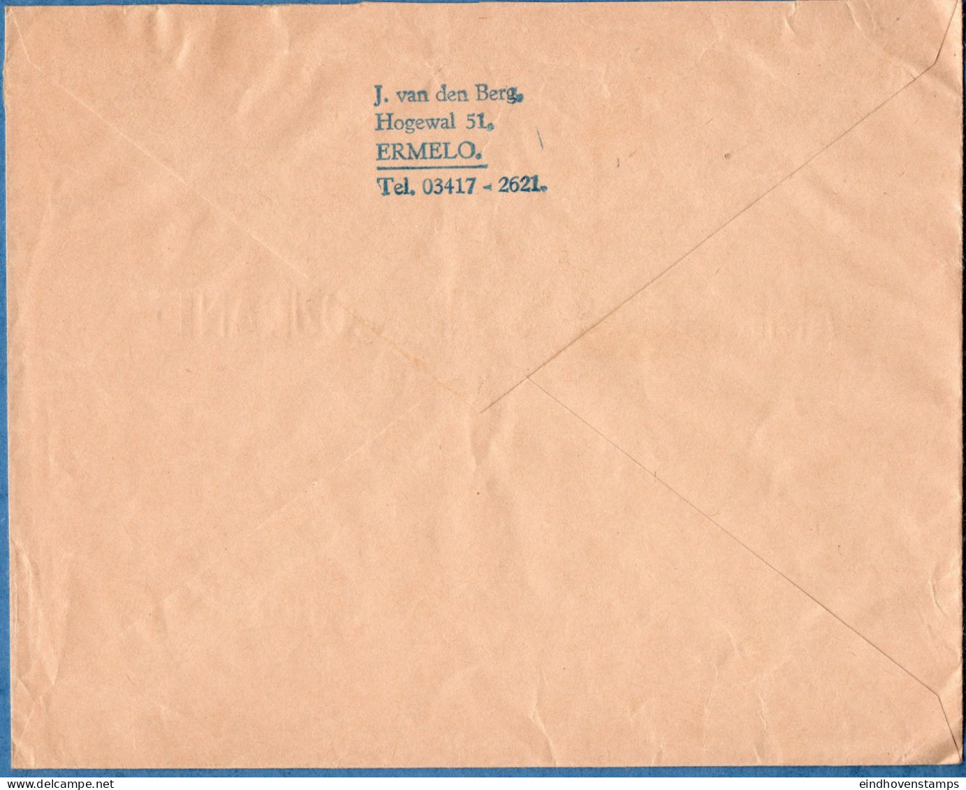 Netherlands 1969 Busbrief Ermelo - Amsersfoort Per VAD Met Bagagezegel Voor Persbrieven - Lettres & Documents