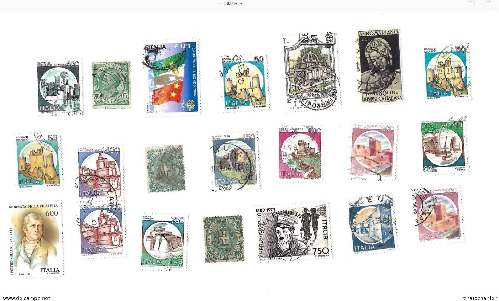 Collection De 120 Timbres  Oblitérés. - Colecciones