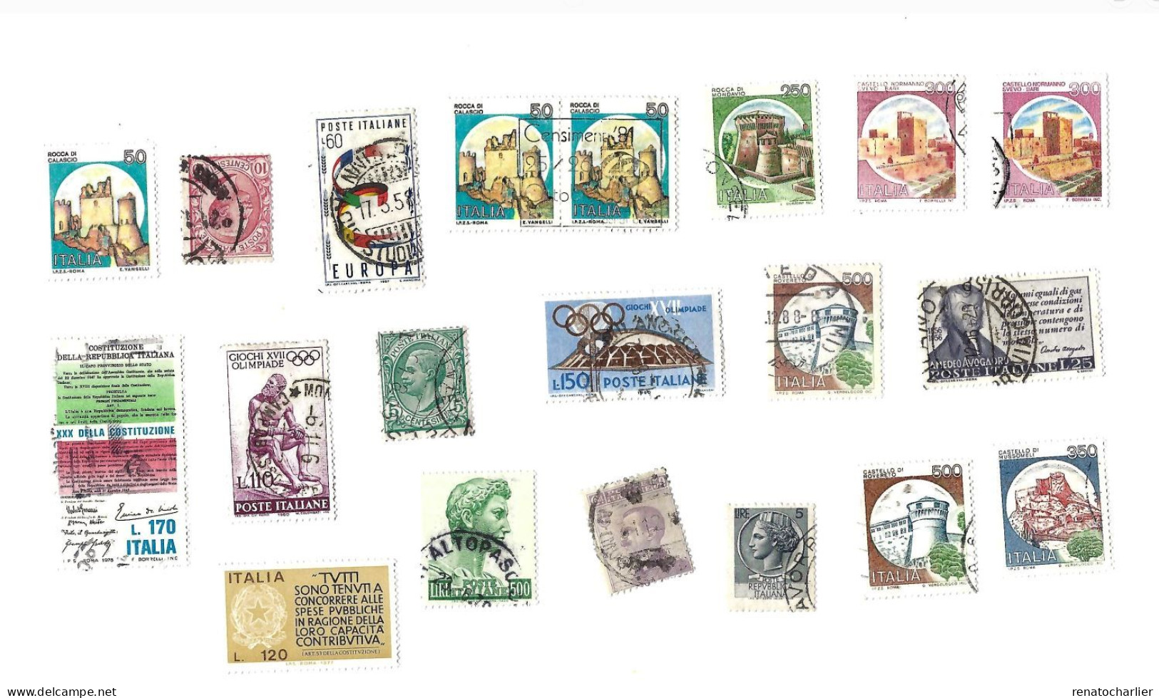 Collection De 120 Timbres  Oblitérés. - Colecciones