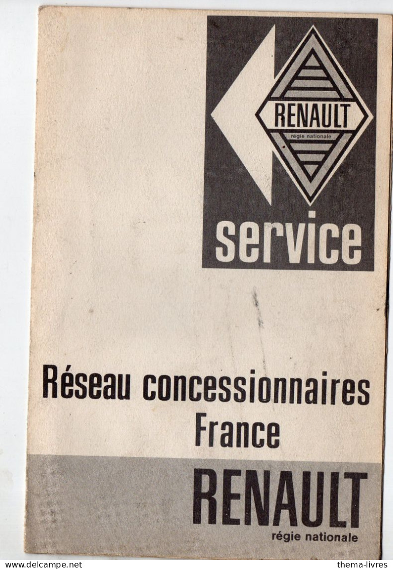 (automobiles RENAULT) Dépliant Réseau Concessionnaires France   (PPP47397) - Publicités