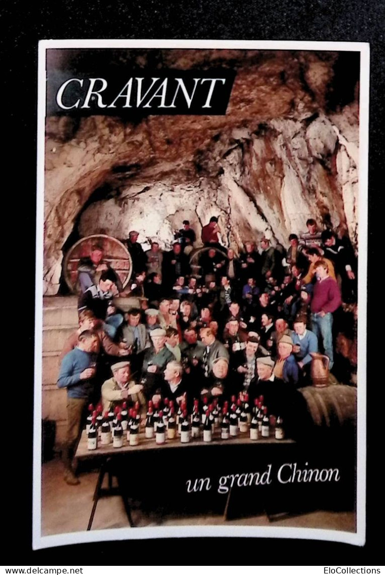 Cp, Publicité, Alcool, Vins, Cravant, Un Grand Chinon, Comité Des Vins, 37, Cravant Les Coteaux, Vierge, Souvenir 1985 - Advertising