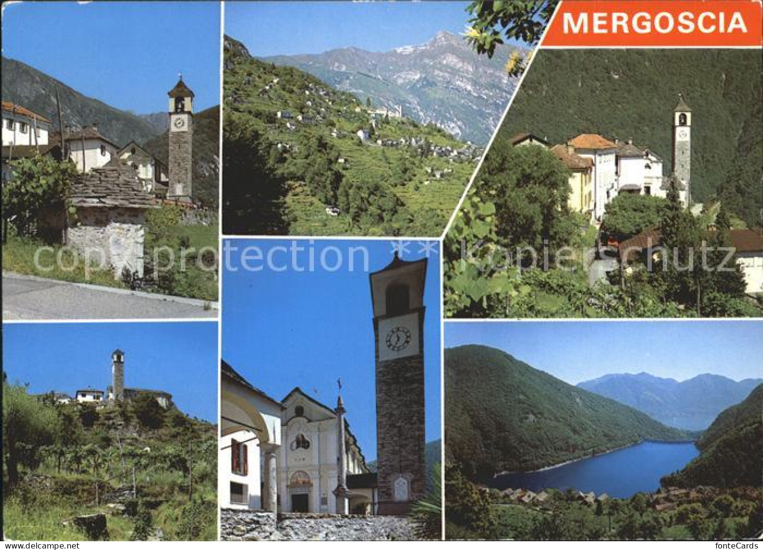 11695027 Mergoscia Chiesa E Nucleo Panorama Frazione Rivapiane Con Diga E Lago V - Otros & Sin Clasificación