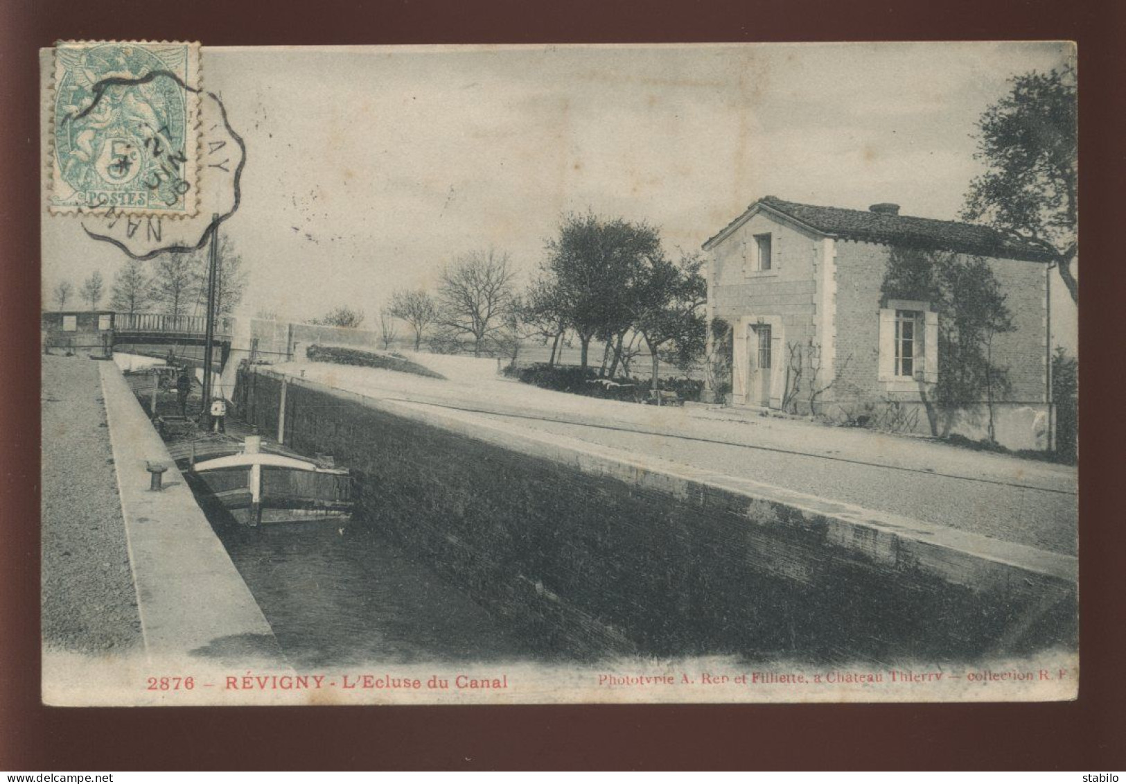 55 - REVIGNY-SUR-ORNAIN - PENICHE A  L' ECLUSE DU CANAL - EDITEUR REP ET FILLIETTE - Revigny Sur Ornain