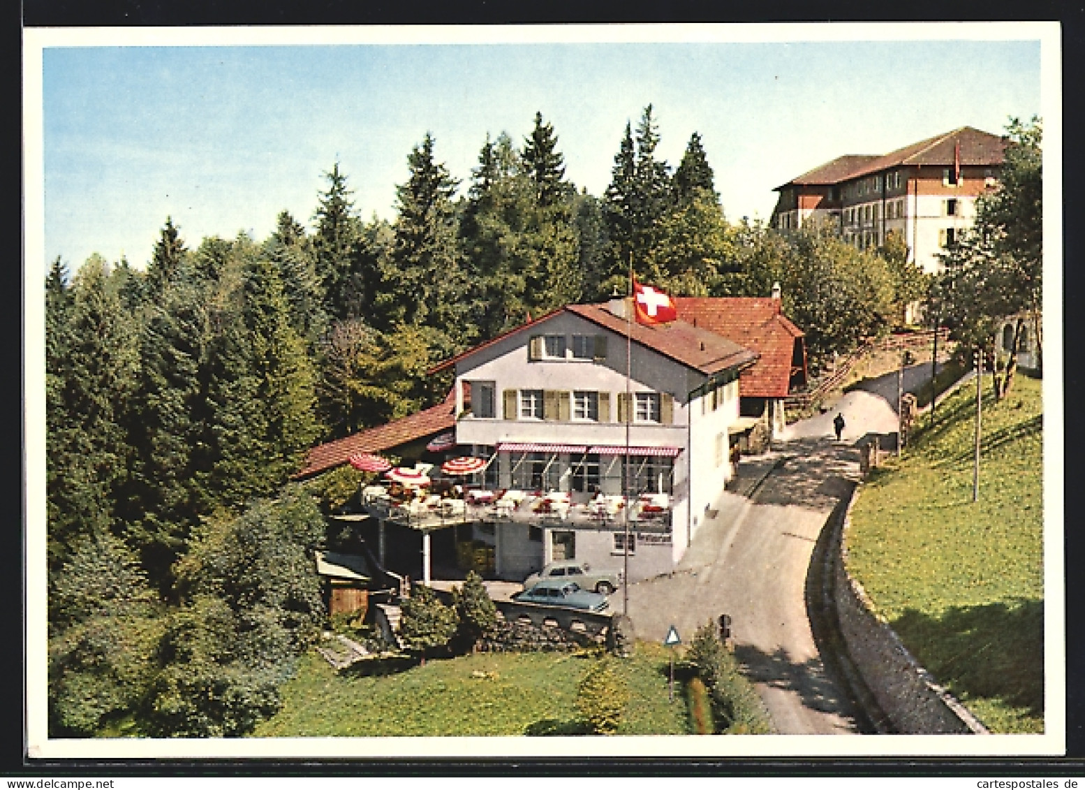 AK Zugerberg Ob Zug, Hotel Zugerberg, Inh. Fam. A. Büchi  - Andere & Zonder Classificatie