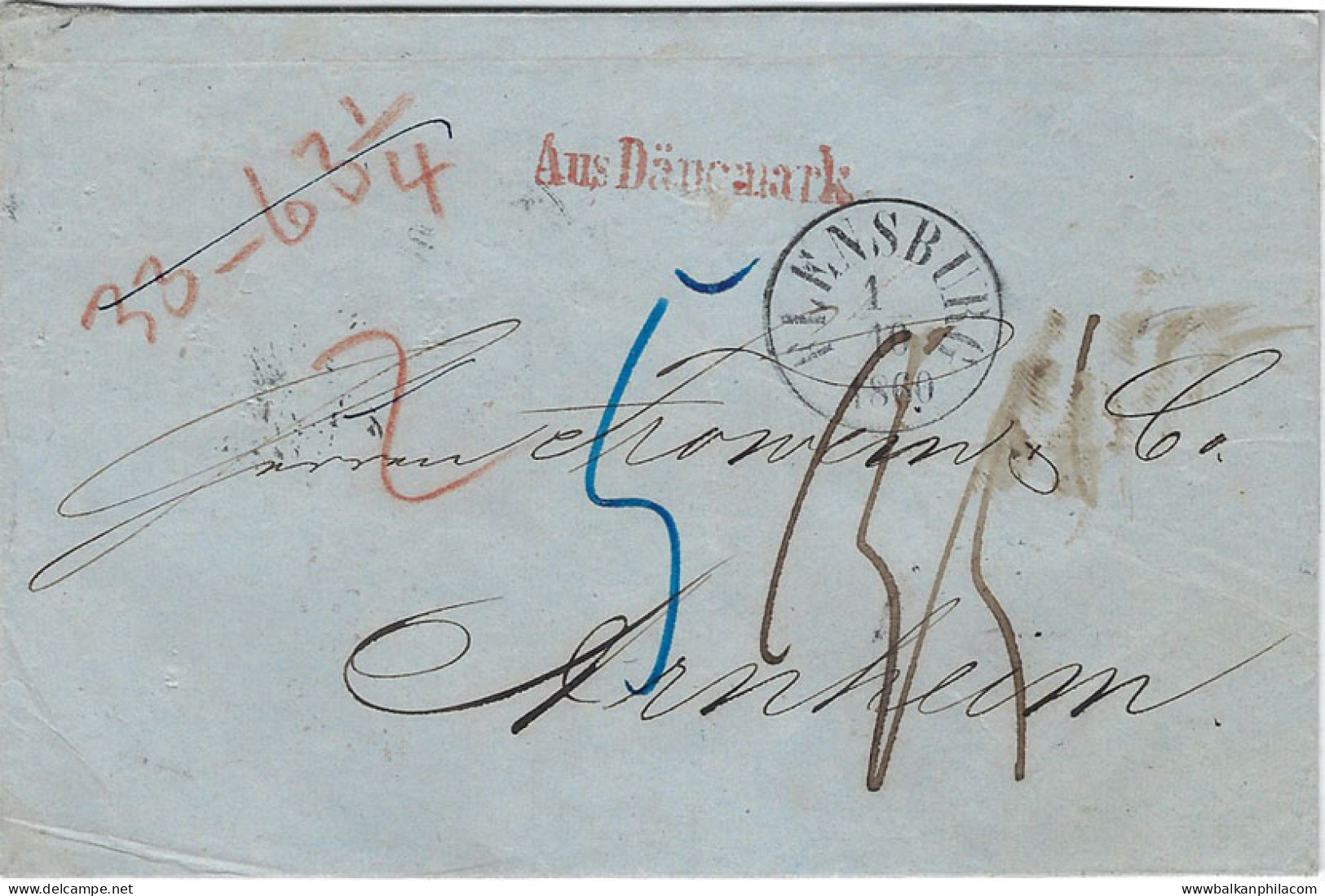1860 Denmark Flensburg To Arnhem - Sonstige & Ohne Zuordnung