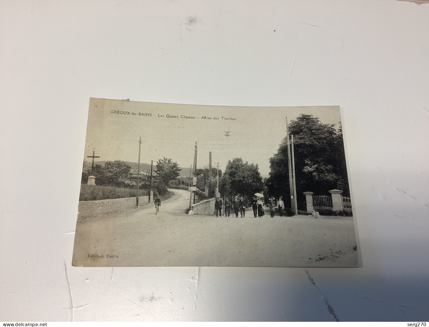 CPA04- GREOUX-LES-BAINS- Les Quatre Chemins- Allée Des Thermes Carte, Animée - Gréoux-les-Bains