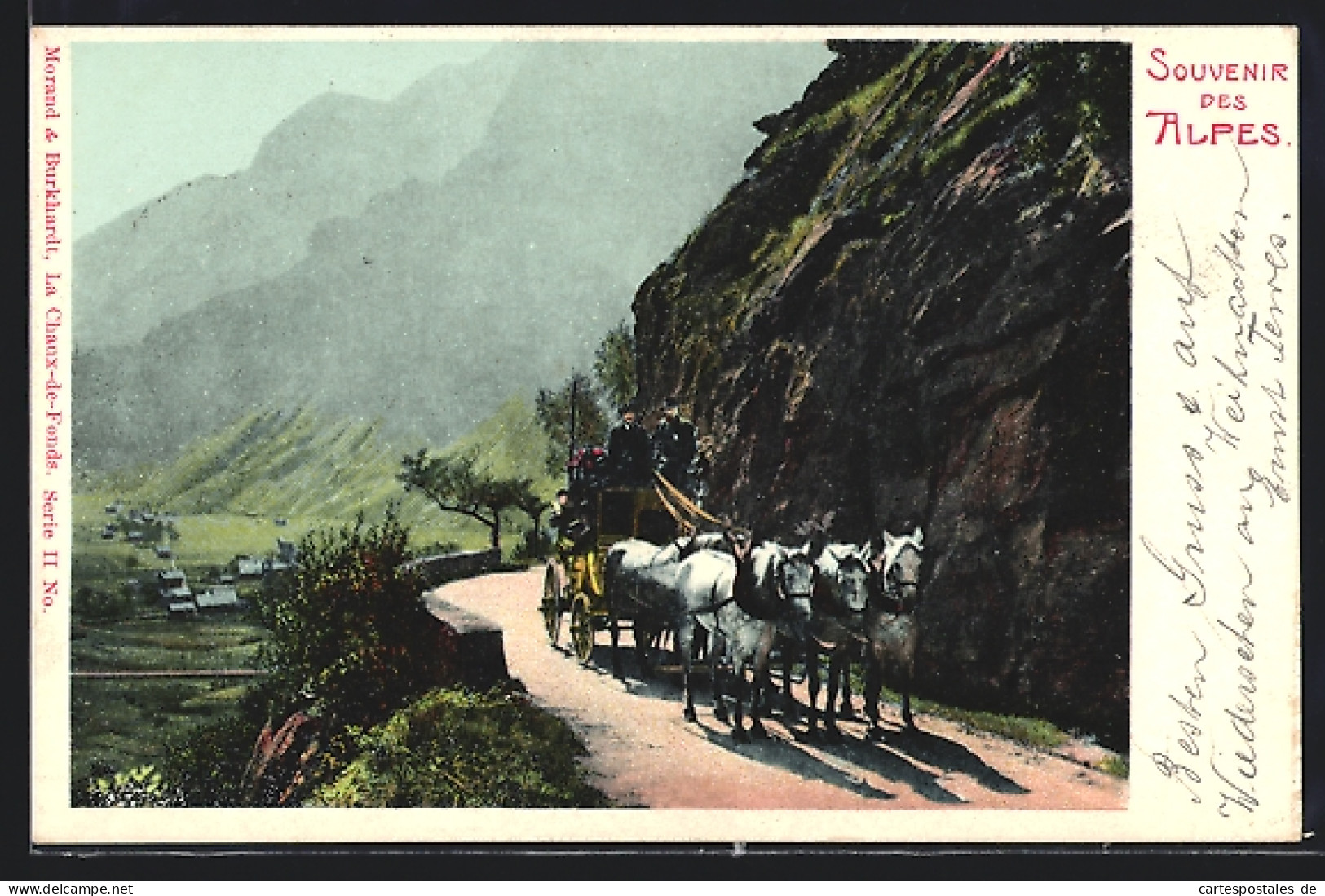AK Postkutsche In Den Alpen  - Post & Briefboten