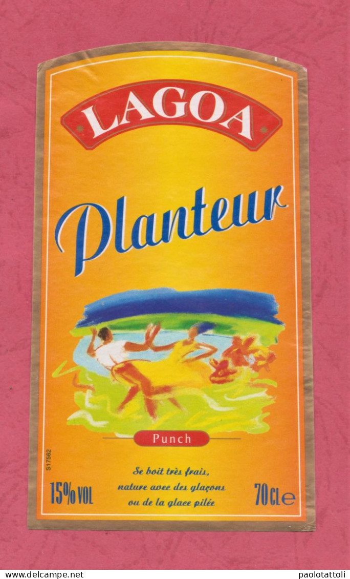 Etichetta Usata, Used Label- 133x 78mm- Lagoa Planteur, Punch - Alcoholes Y Licores