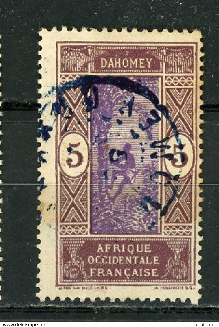 DAHOMEY (RF) - T. COURANT - N° Yvert 61 Obli.  OBLITÉRATION RONDE - Usados