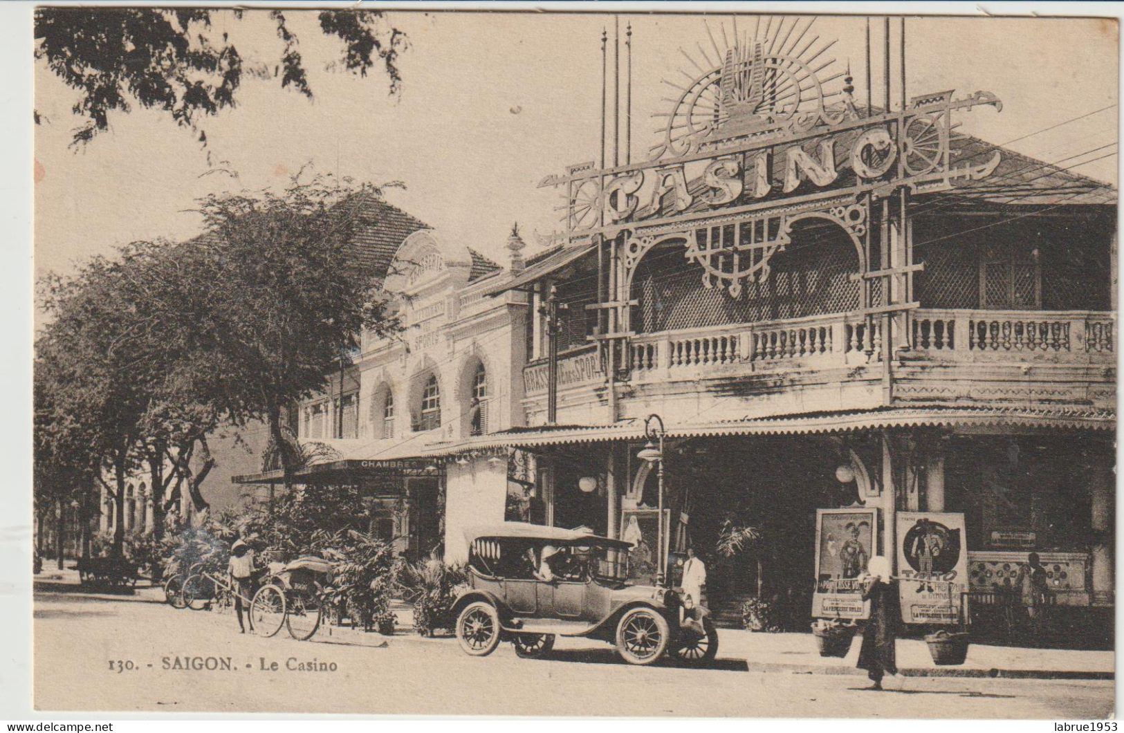 Saigon - Le Casino - Voiture Ancienne Décapotable  - (G.2763) - Viêt-Nam