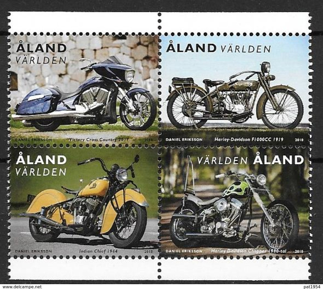 Aland 2018 N° 456/459 Neufs Motos - Aland