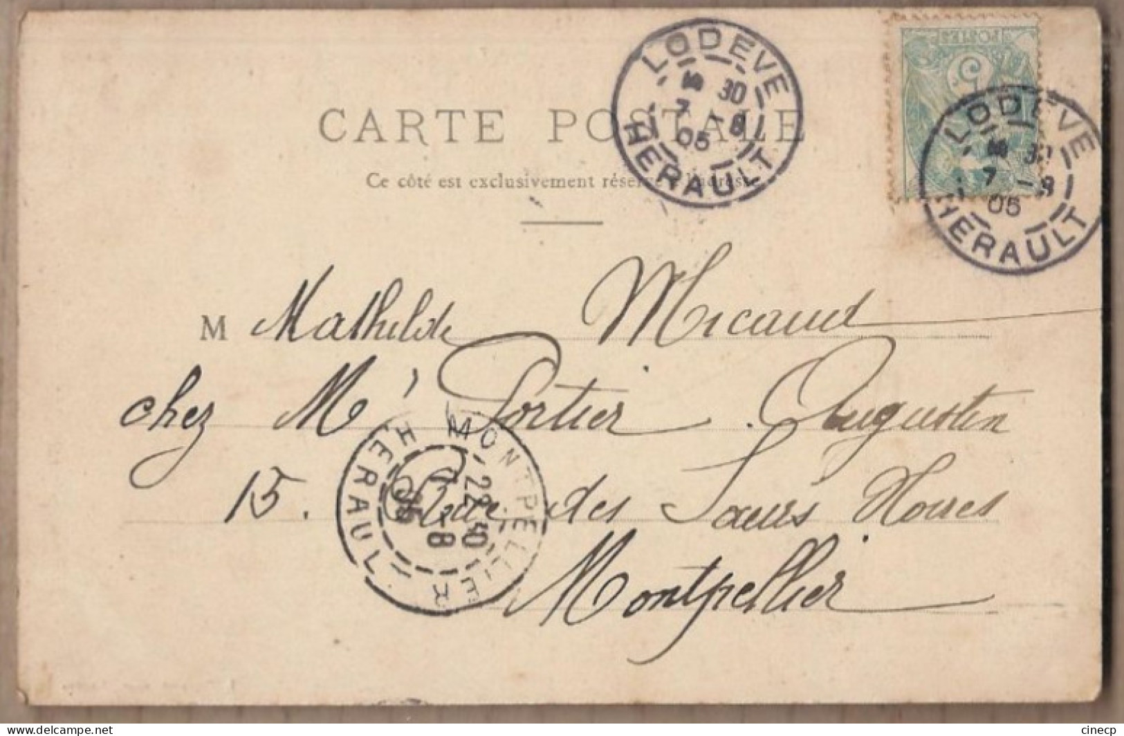 CPA 34 - CLERMONT L'HERAULT - Vue Générale ( Pas Dans Libellé ) - TB PLAN D'ensemble + Jolie Oblitération 1905 - Clermont L'Hérault