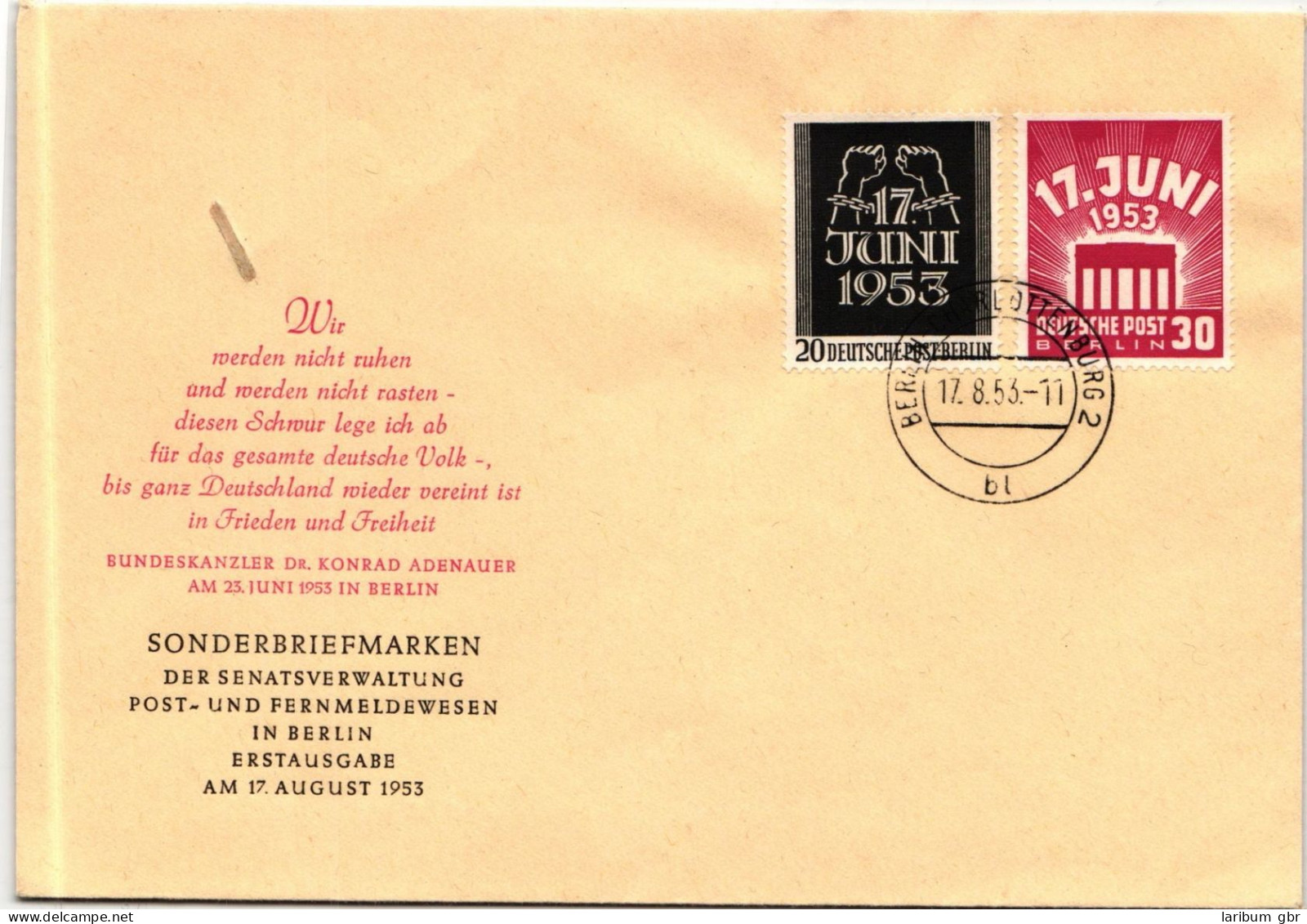 Berlin 110-111 Als Ersttagsbrief #JN315 - Other & Unclassified