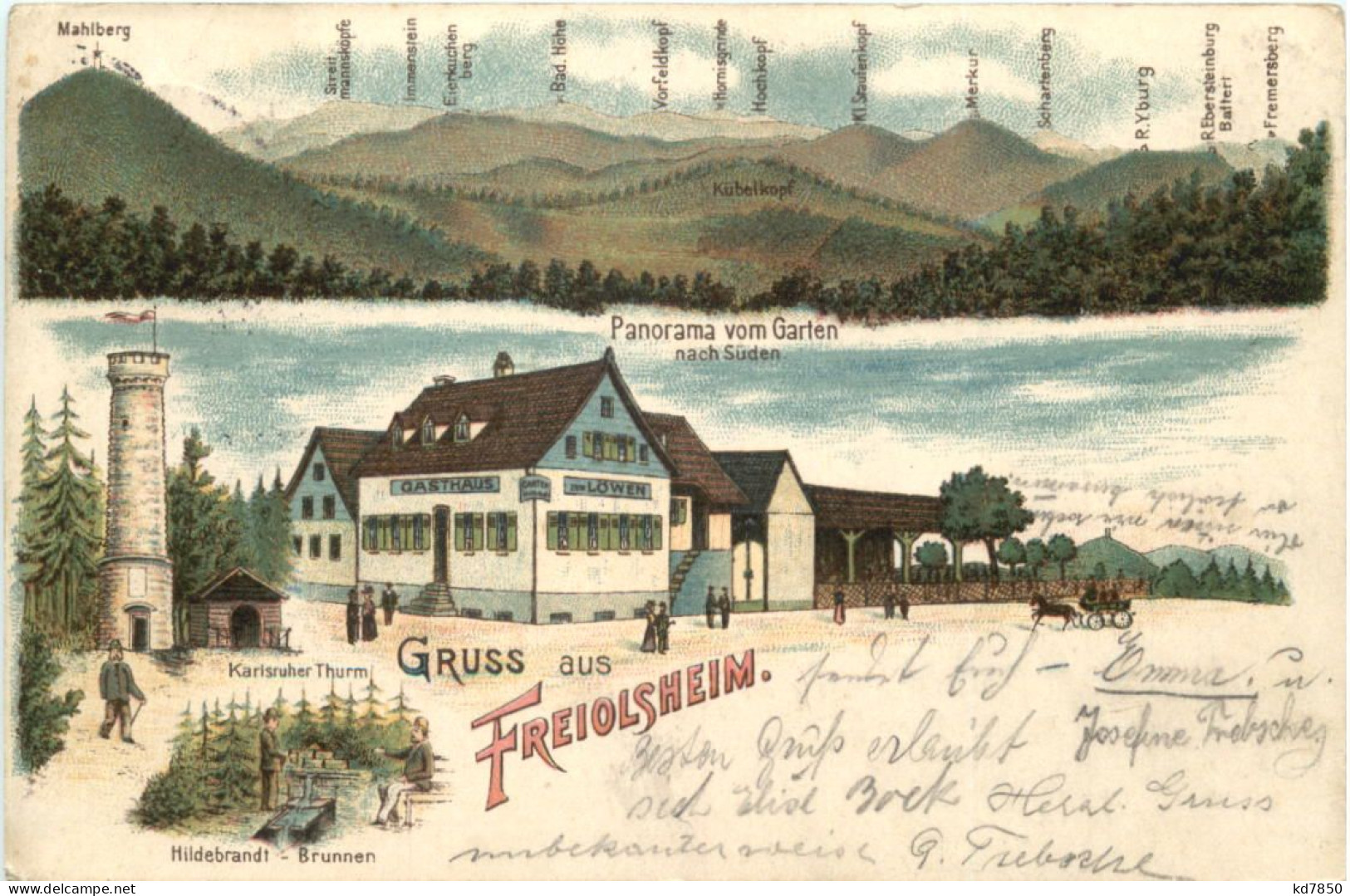 Gruss Aus Freiolsheim - Litho - Gaggenau - Rastatt