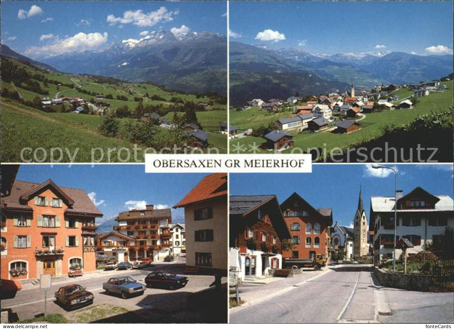 11691816 Obersaxen GR Panorama Grosser Meierhof Ortsansicht Obersaxen  - Other & Unclassified