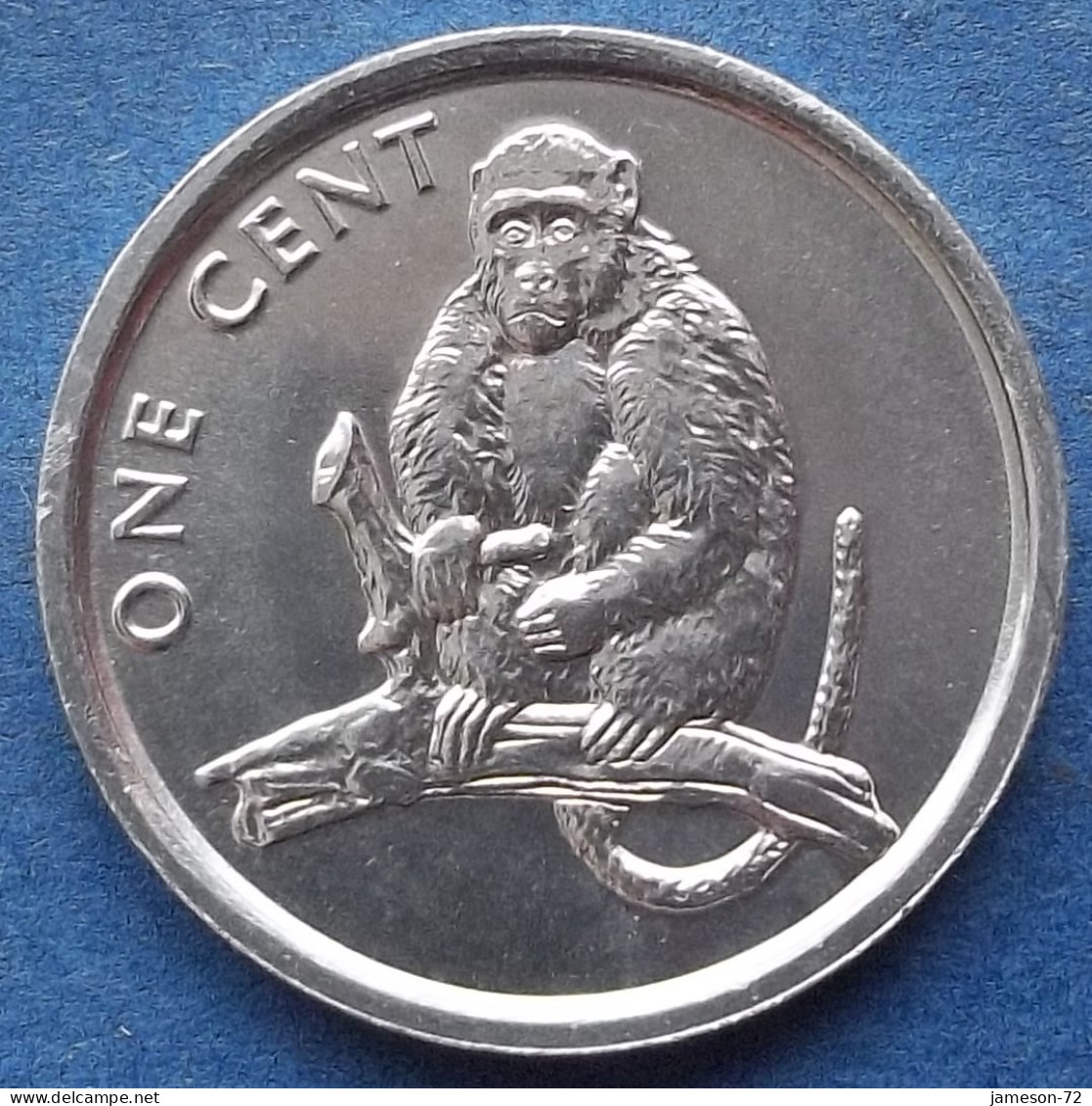 COOK ISLANDS - 1 Cent 2003 "Monkey On Branch" KM# 423 Dependency Of New Zealand Elizabeth II - Edelweiss Coins - Cookeilanden