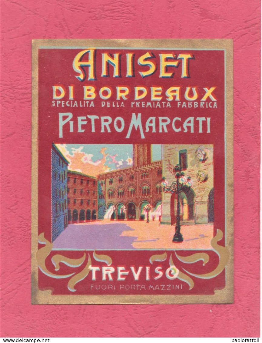 Label New- Aniset Di Bordeaux. Premiata Fabrica Pietro Marcati, Treviso- Italy. 116x 90mm. - Alcohols & Spirits