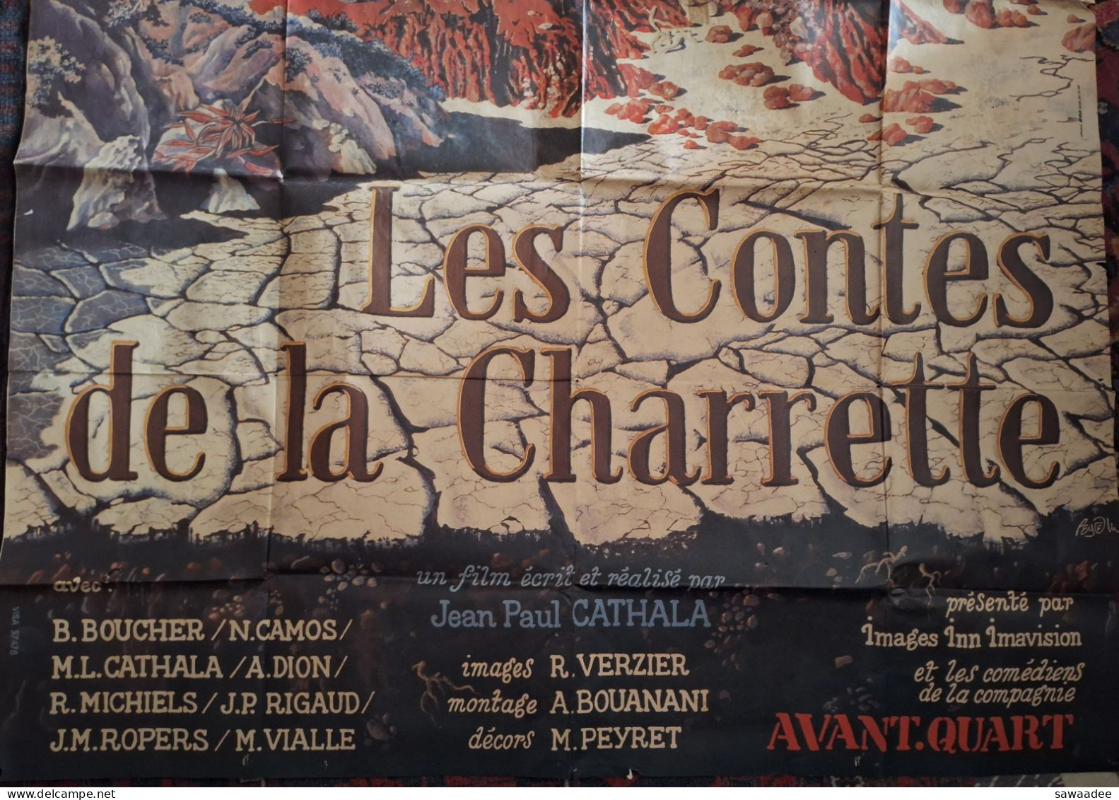 AFFICHE DE CINEMA - FRANCE - FILM : LES CONTES DE LA CHARRETTE  - AUTEUR Et REALISATEUR : JEAN PAUL CATHALA - 1983 - Plakate & Poster