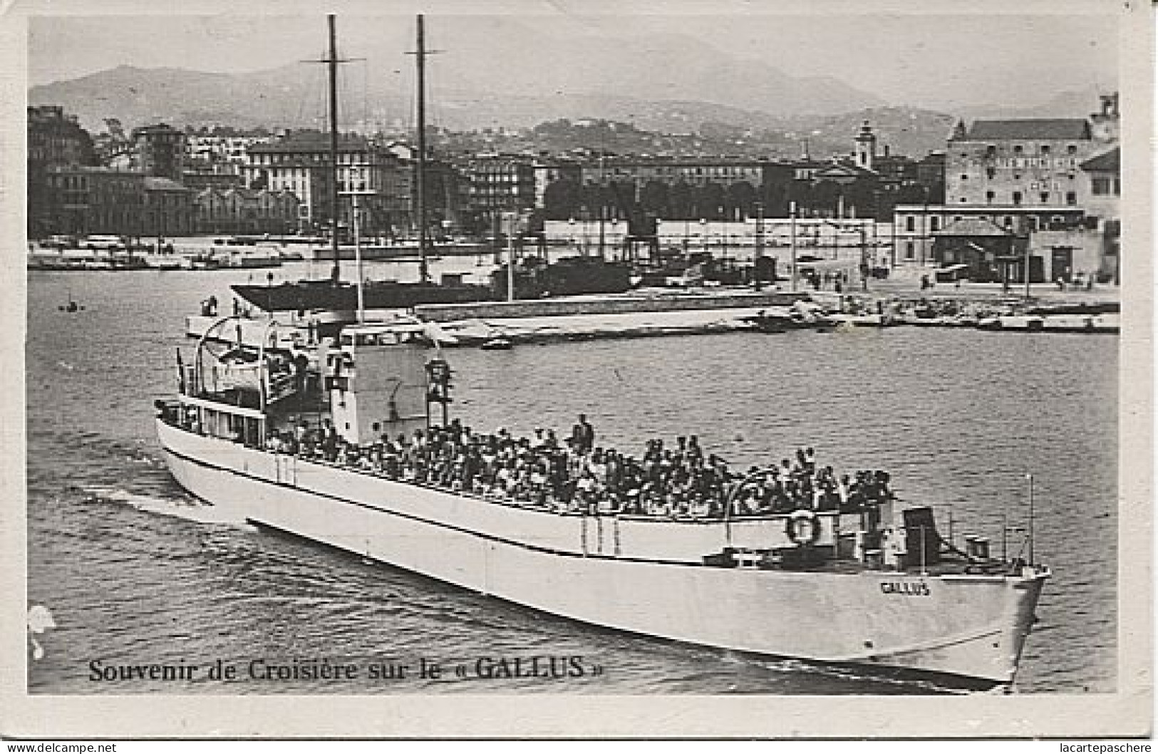 X124197 ALPES MARITIMES NICE PORT SOUVENIR DE CROISIERE SUR LE BATEAU GALLUS - Maritiem Transport - Haven