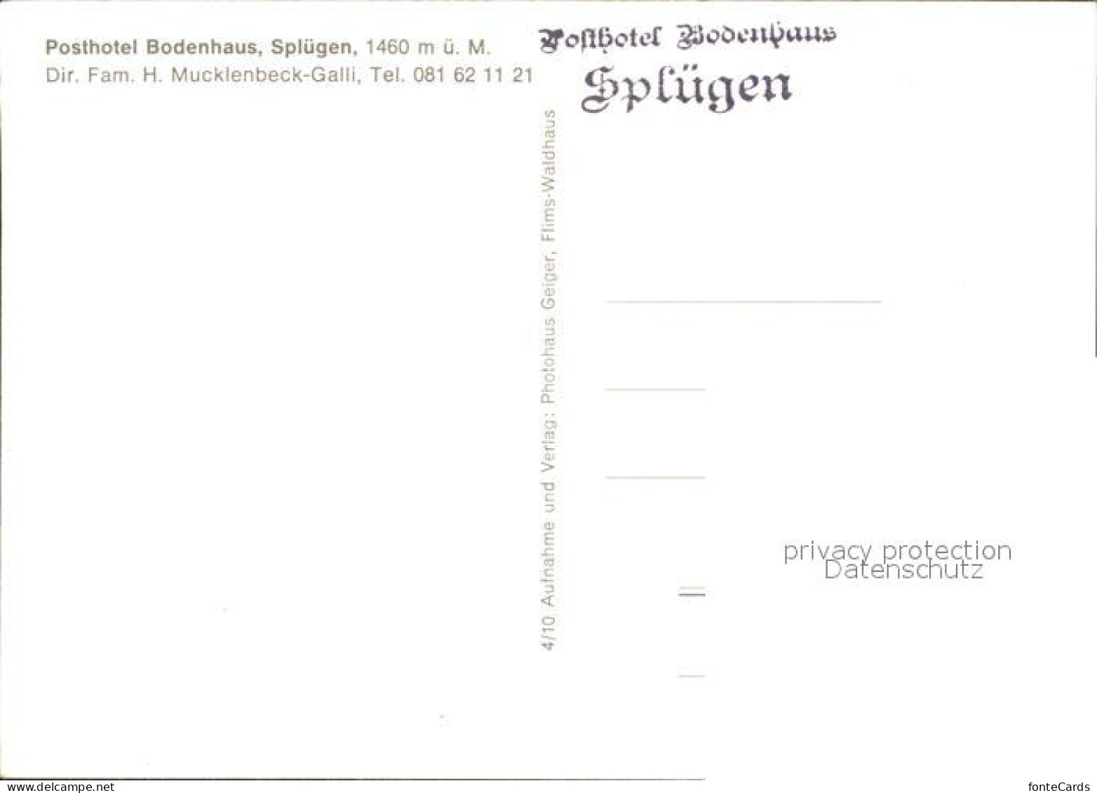 11686776 Spluegen GR Posthotel Bodenhaus Details Spluegen GR - Other & Unclassified