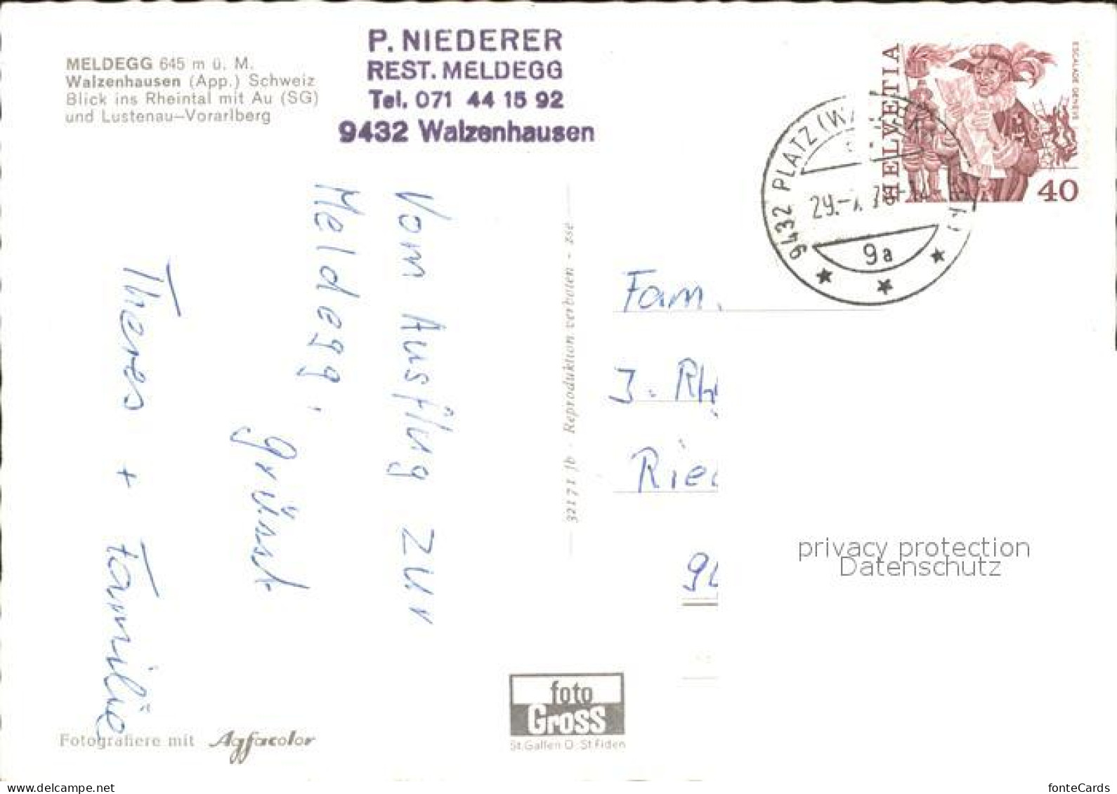 11686747 Walzenhausen AR Blick Ins Rheintal Mit Au Walzenhausen - Other & Unclassified