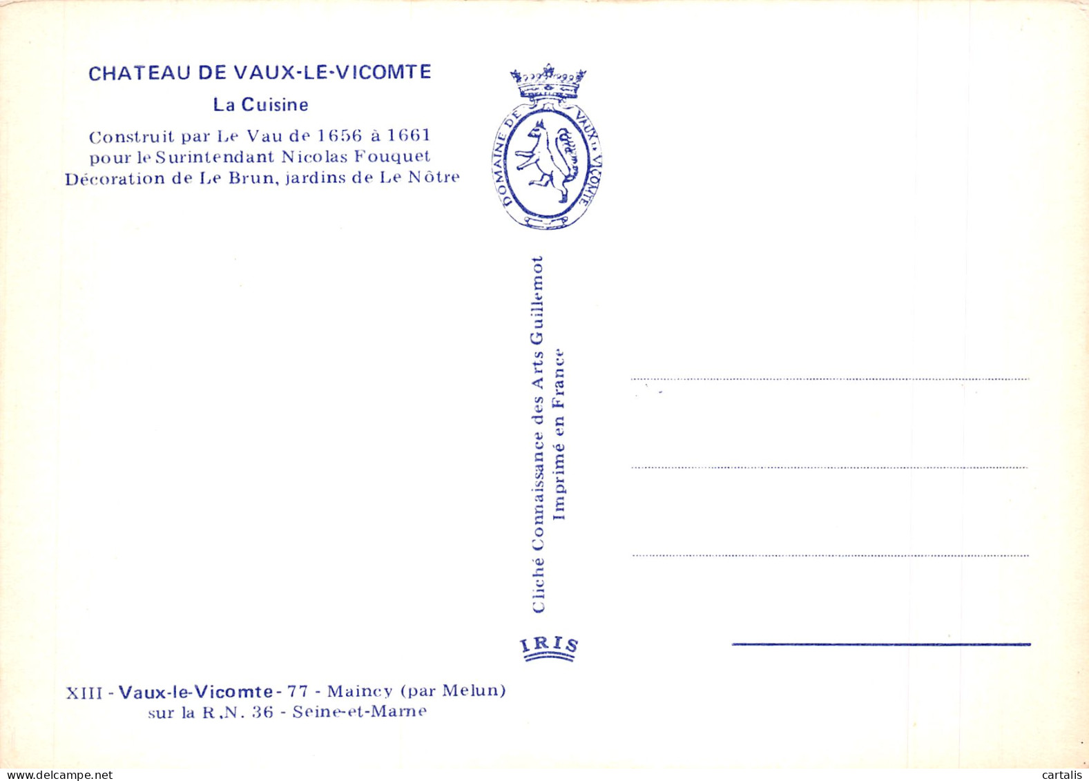 77-VAUX LE VICOMTE-N°4211-C/0047 - Vaux Le Vicomte