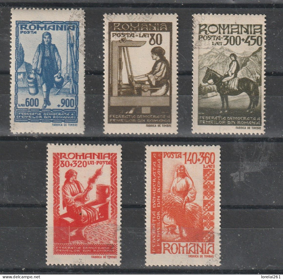 1946 - Federation Democratique Des Femmes Mi 1013/1017 - Used Stamps