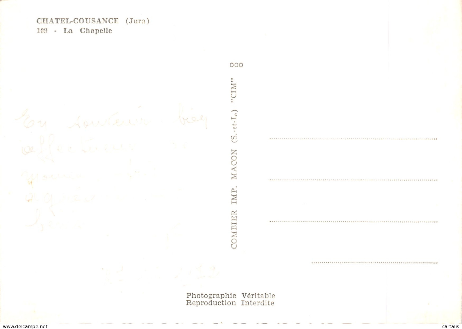 39-CHATEL COUSANCE-N°4211-A/0119 - Sonstige & Ohne Zuordnung