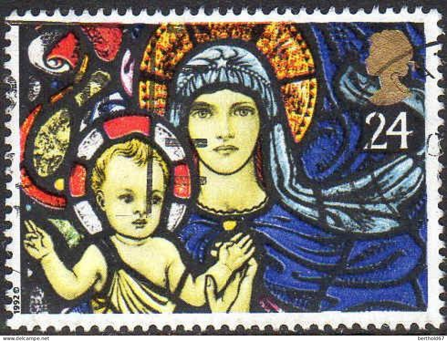 GB Poste Obl Yv:1641 Mi:1422 Madonna & Child St Mary's,Bibury (Beau Cachet Rond) - Used Stamps