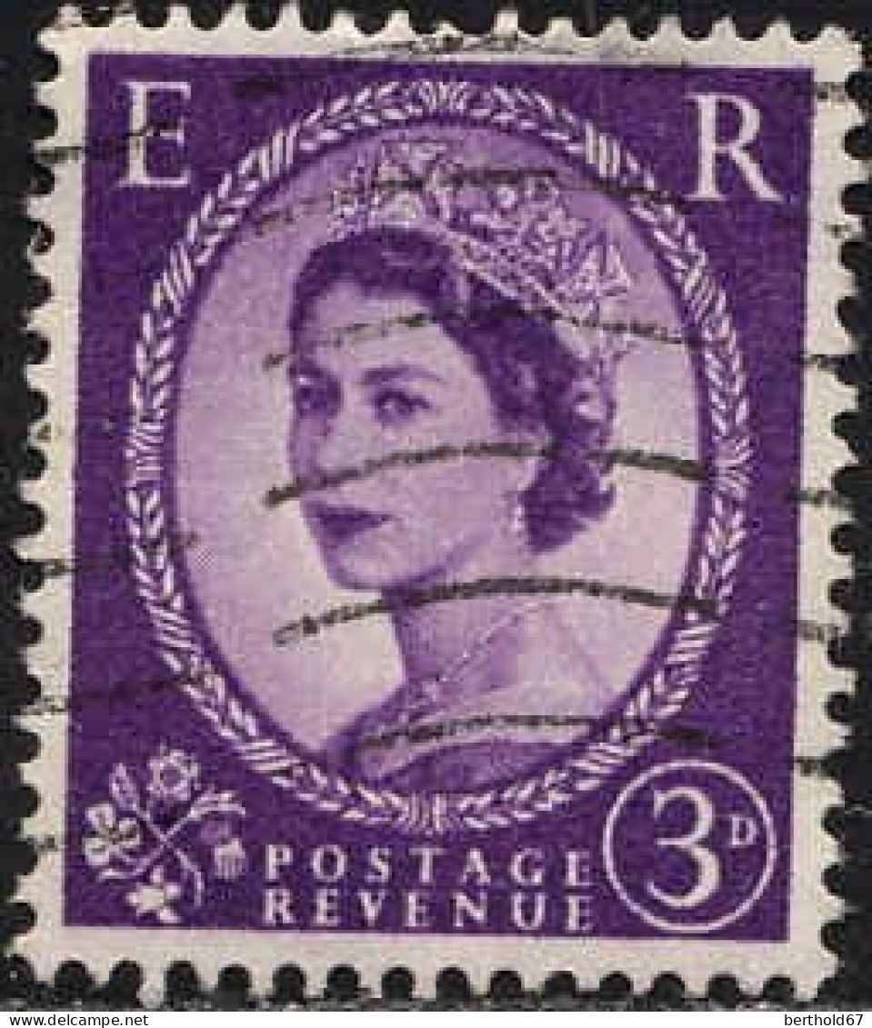 GB Poste Obl Yv: 267 Mi:262X Queen Elisabeth II (Lign.Ondulées) - Used Stamps