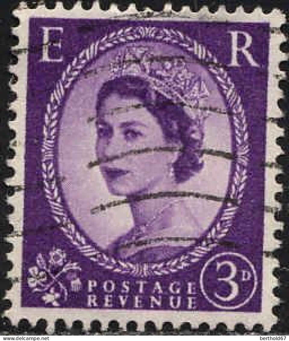 GB Poste Obl Yv: 267 Mi:262X Queen Elisabeth II (Lign.Ondulées) - Oblitérés