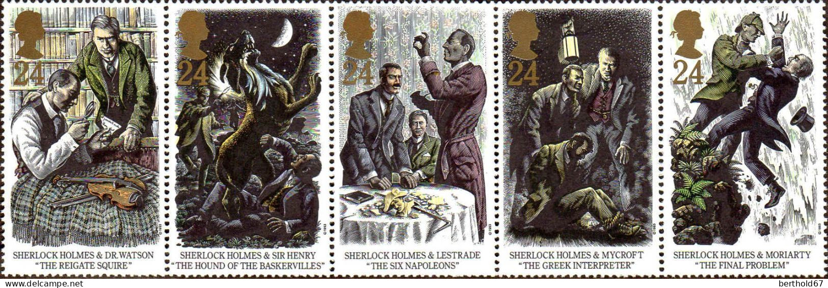 GB Poste N** Yv:1698/1702 Sherlock Holmes - Unused Stamps