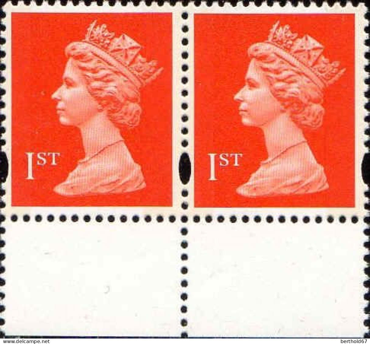 GB Poste N** Yv:1673 Mi:1280CS Queen Elisabeth II (Bord De Feuille) Paire - Unused Stamps