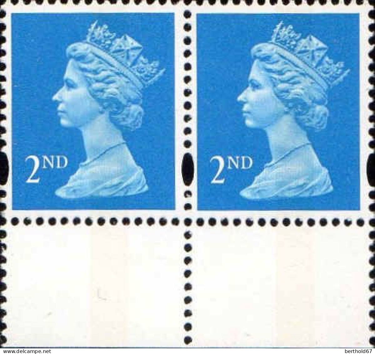 GB Poste N** Yv:1672 Mi:1216CS Queen Elisabeth II (Bord De Feuille) Paire - Unused Stamps