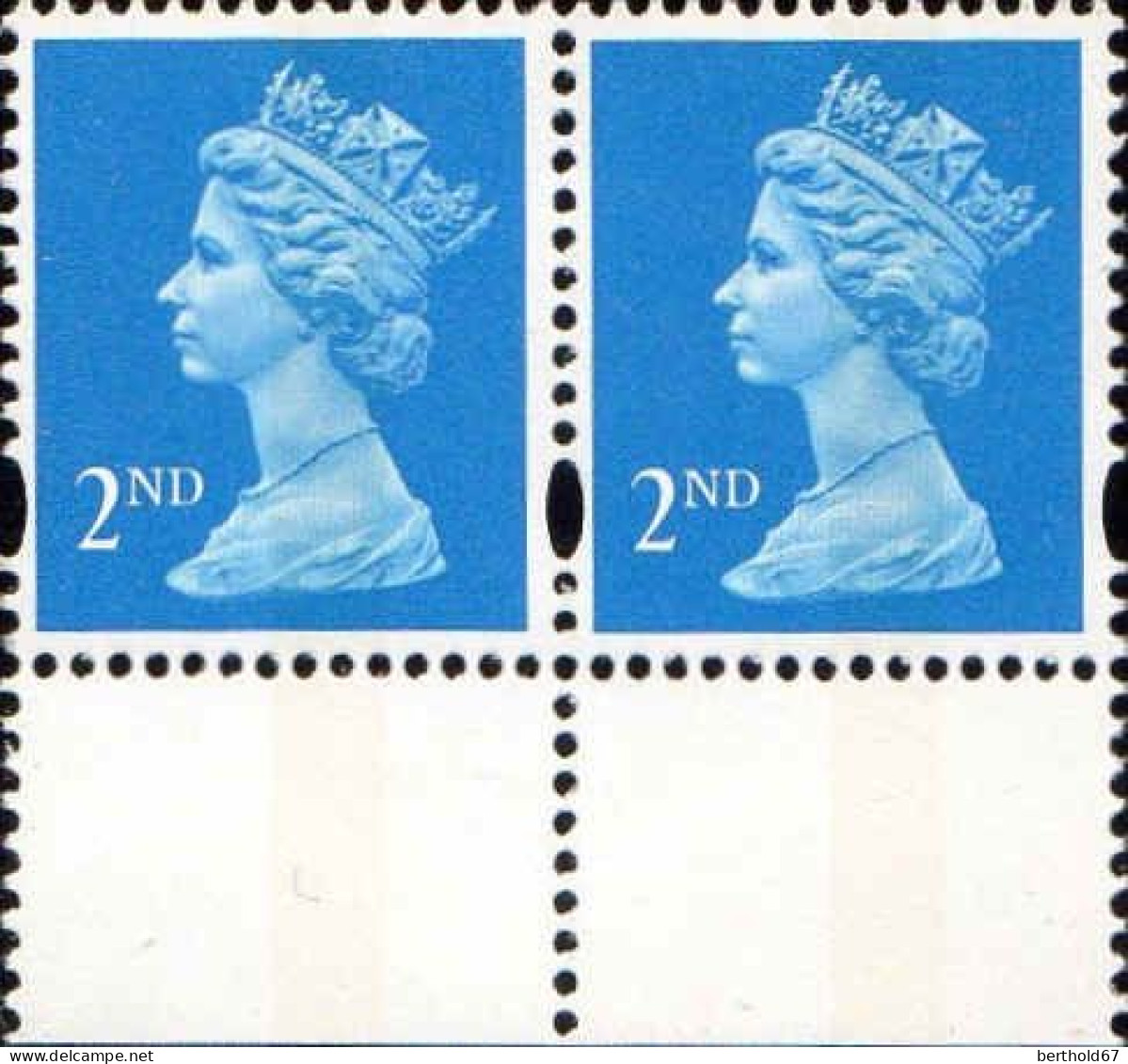 GB Poste N** Yv:1672 Mi:1216CS Queen Elisabeth II (Bord De Feuille) Paire - Ungebraucht