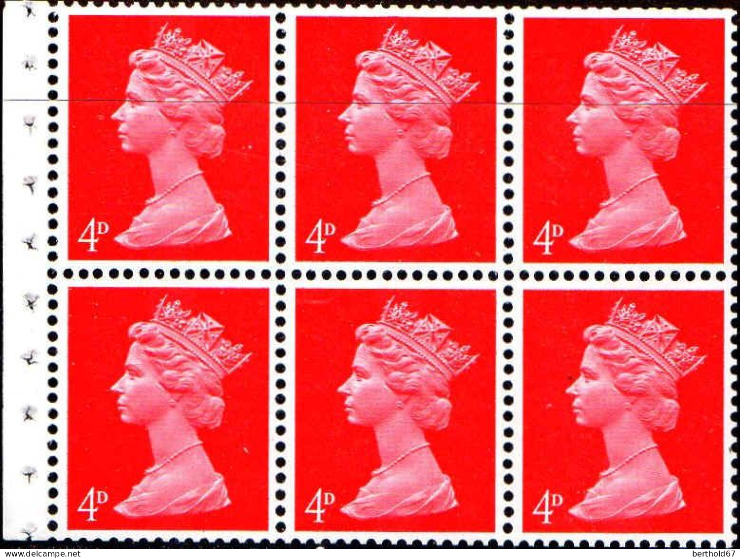 GB Poste N** Yv: 476 Mi:496 Queen Elisabeth II Bloc De 6 Prov De Carnet - Unused Stamps