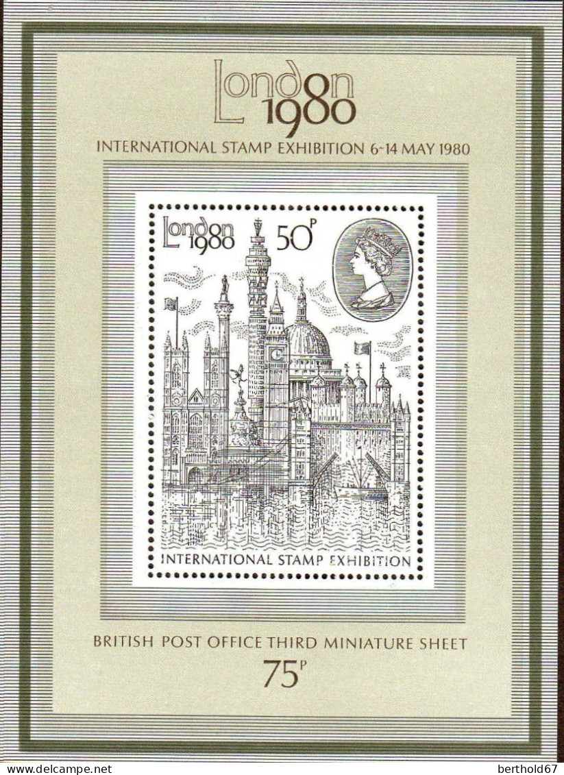 GB Bloc N** Yv: 3 Mi:3 London 1980 International Stamp Exhibition - Blocks & Miniature Sheets