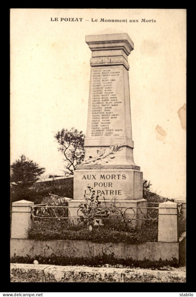 01 - LE POIZAT - MONUMENT AUX MORTS - Ohne Zuordnung