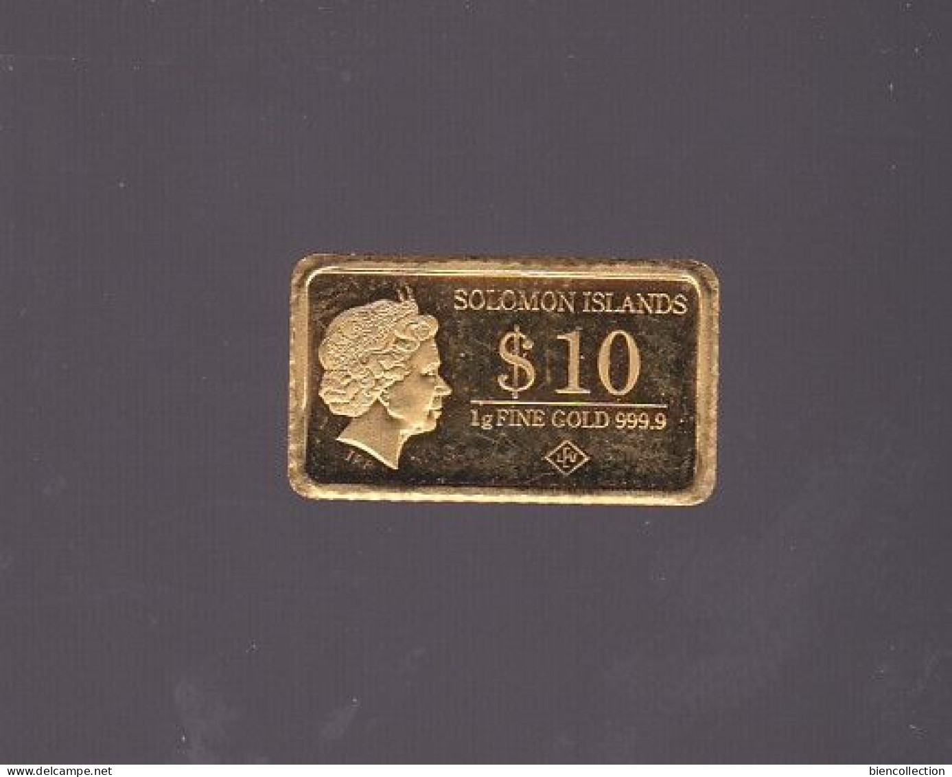 Salomon. 10$ ; Billet En Or 1 Gramme. Gold Banknote - Salomons