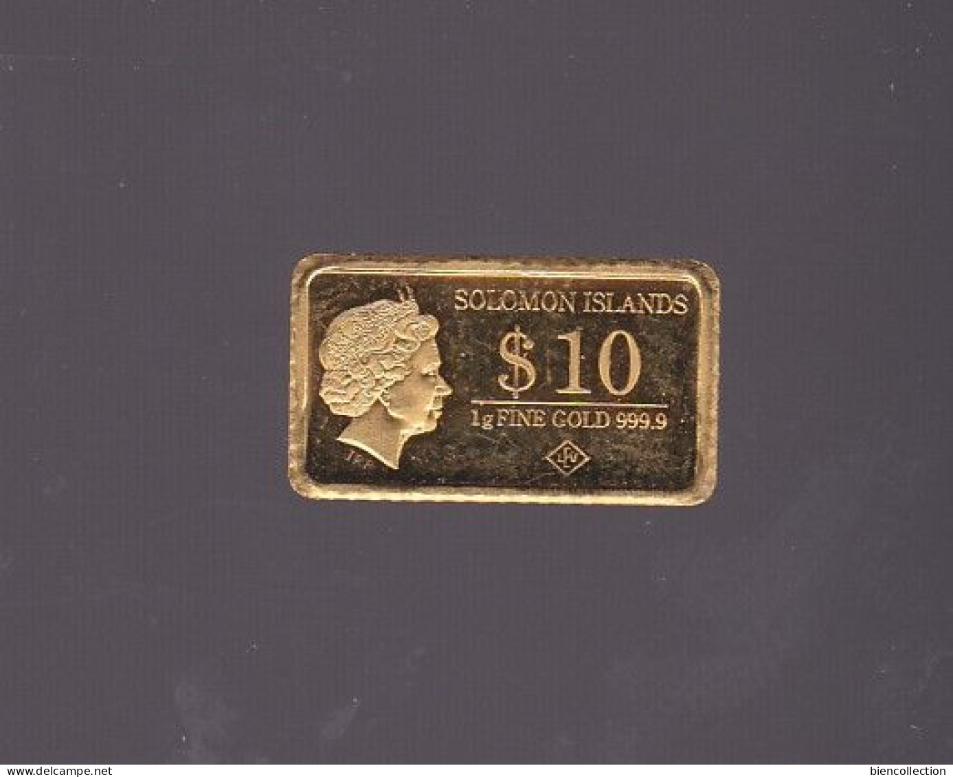 Salomon. 10$ ; Billet En Or 1 Gramme. Gold Banknote - Solomonen