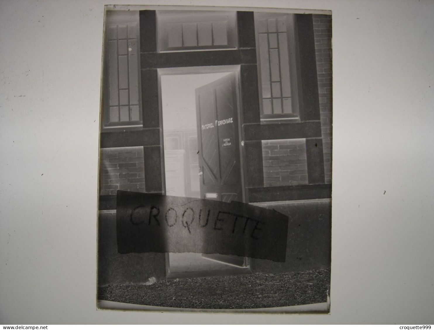 Annees 30 Photographie Plaque Verre NEGATIF Porte Ingenieur Materiel Chemin Fer 9 X 12 Cm - Glass Slides