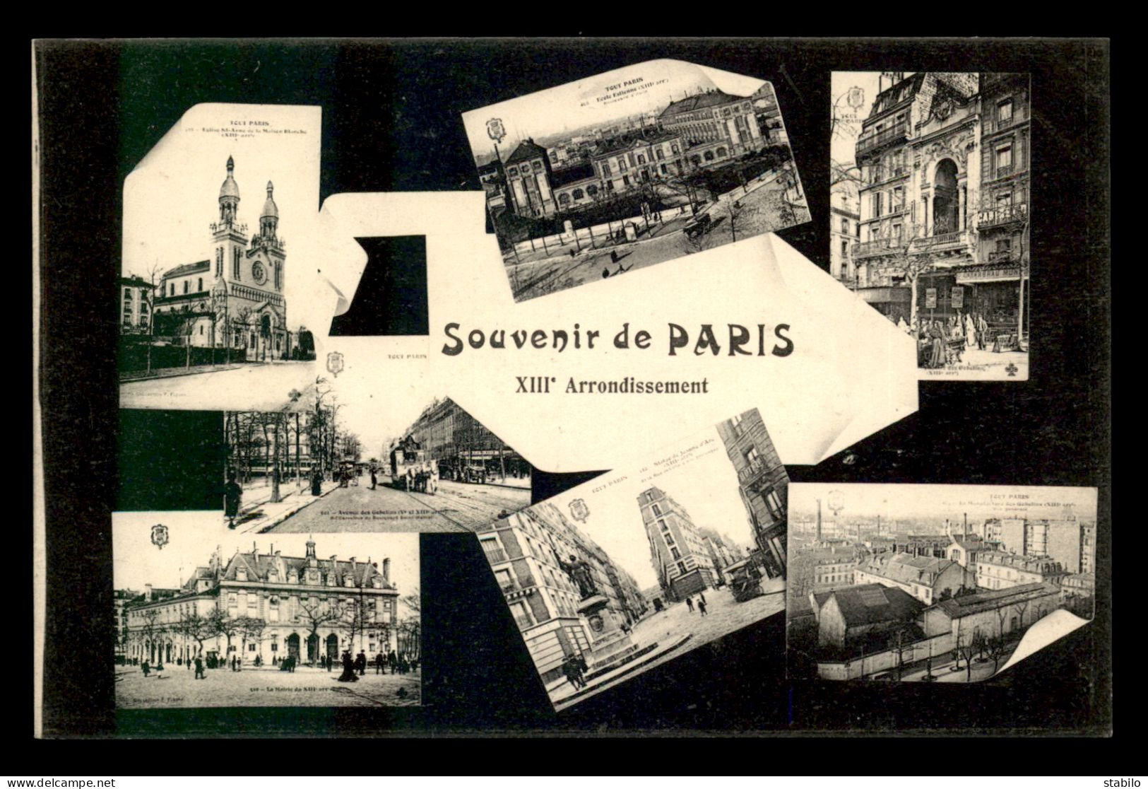 75 - PARIS - 13EME - TOUT PARIS - SOUVENIR DU XIIIE ARRONDISSEMENT - EDITEUR FLEURY - Arrondissement: 13